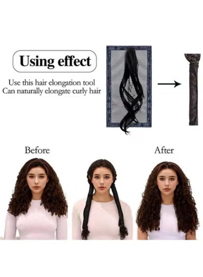 fantasize أداة إطالة الشعر المجعد – موسع الشعر لقوام أكثر مرونة، وتموجات، وخصلات – شبكة إطالة لتصفيف الشعر المثالي - Image 3