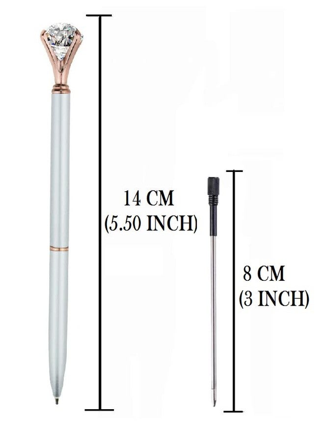 Luxula 4 Pcs Big Crystal Diamond Rose Gold Pen set with Pen Storage Box for Office or Gift Set (Muticolor) - Image 5