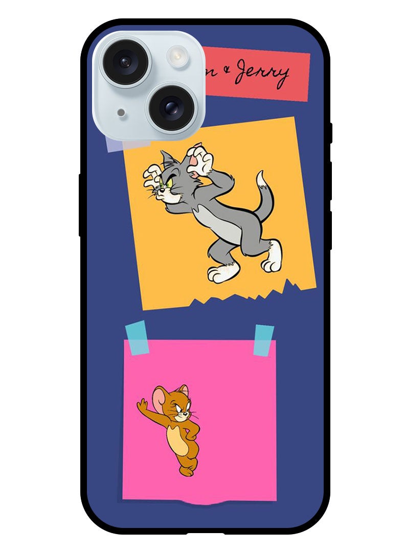 Theodor Protective Case Anti Scratch Shock Proof Bumper Cover For iPhone 15 Plus Tom & Jerry - Image 1