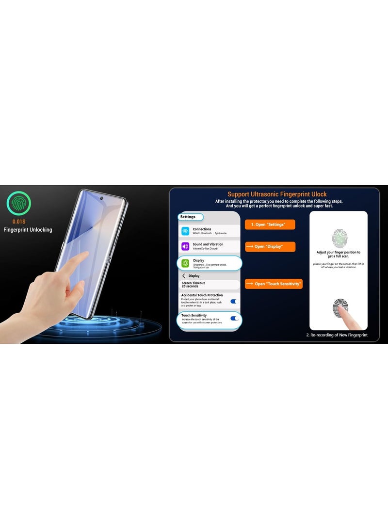 Muzz Screen Protector for Samsung Galaxy Flip 7, TPU Film, 2 Sets, HD Clear, Anti-Scratch, Full Coverage, Case Friendly (Galaxy Flip 7) - Image 3