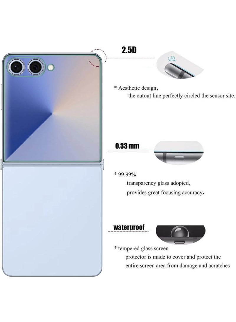 Muzz Screen Protector for Samsung Galaxy Flip 7, TPU Film, 2 Sets, HD Clear, Anti-Scratch, Full Coverage, Case Friendly (Galaxy Flip 7) - Image 5