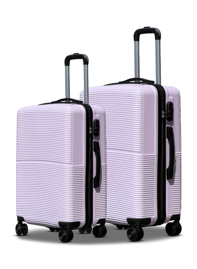 ZAAPPY Hard Shell Lightweight ABS 2PCS SET (20/24 Inch) Luggage, Smooth Wheels, Secured Lock Suitcase - Image 1