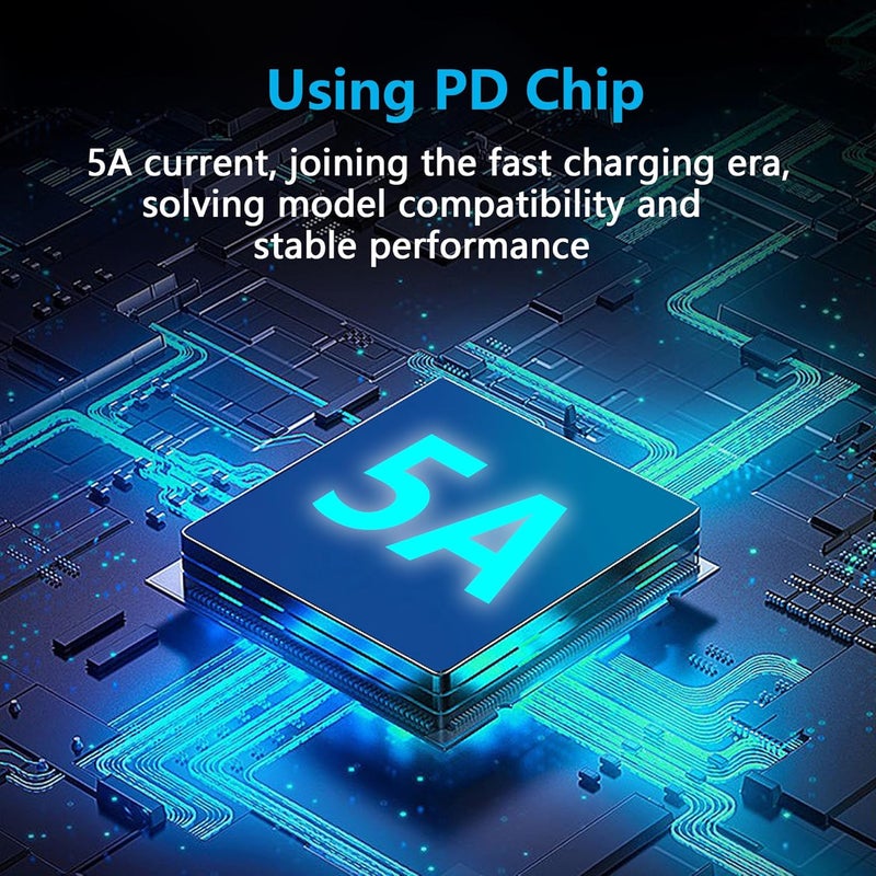 SinLoon PD 100W Laptop Charger Adapter Cable DC 55mm x 21mm Female Input to USB Type C Male Power Charging Cable DC5521 to USB C Cable with PD Automatic Identification Chipfor PhoneTabletLaptop - Image 4