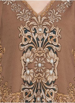 Maxim Creation Damask Print Studded Georgette Kaftan by Styli  - Image 3