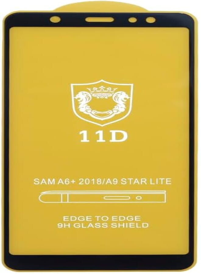 11D Tampered Glass Screen Protector For Samsung Galaxy A7 (2018), Clear & Black Mob-St-M-58