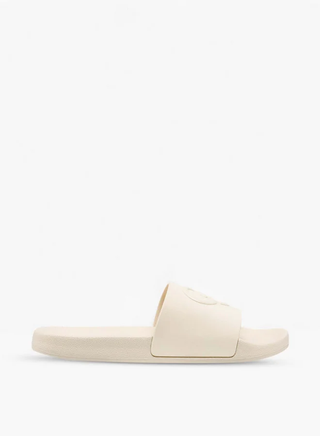 سيليست Women's Logo Embossed Slip-On Slides