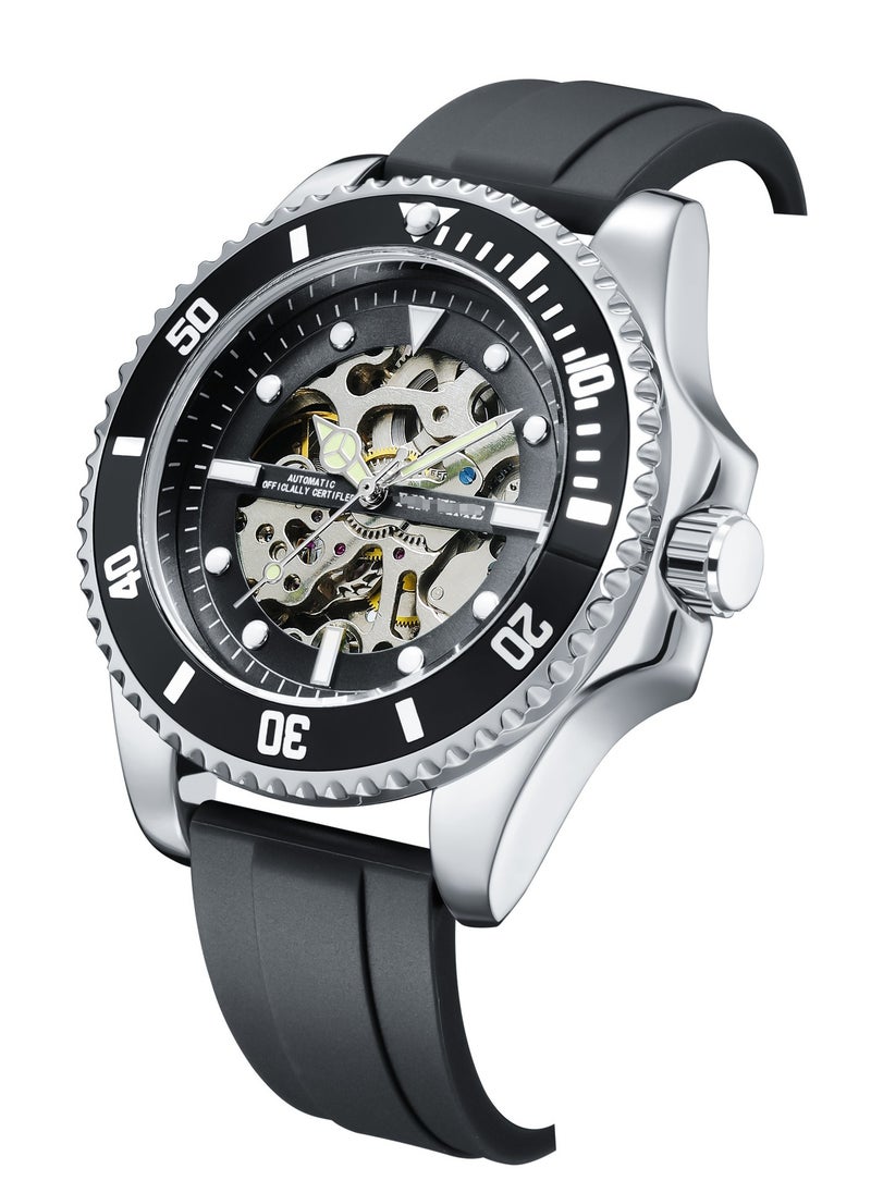 Chenxi Watches for Men Silicone Luxury Luminous Water Resistant Automatic Mechanical Wristwatch 8805BBKSI  - Image 2