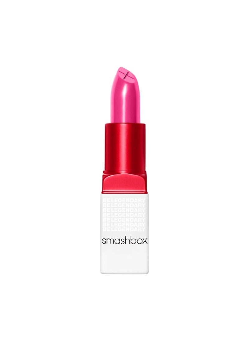 SmashBox Smashbox Be Legendary Prime & Plush Lipstick | Creamy, High-Pigment, Peptide + Moisture Infused lipstick with built in primer for smooth color, 0.14 Ounce, Poolside 