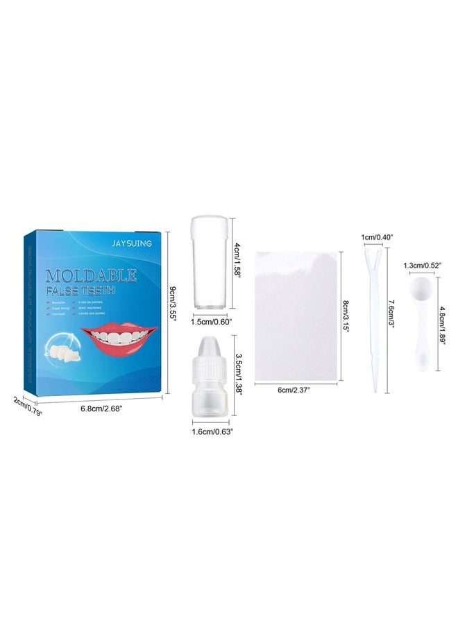 Jaysuing - Moldable False Teeth, Reusable/Temporary Molded/Denture Replacement, Used To Fill Missing Broken Teeth, Quickly Restore Confident Smile, Tooth Filling Repair Kit - Image 1