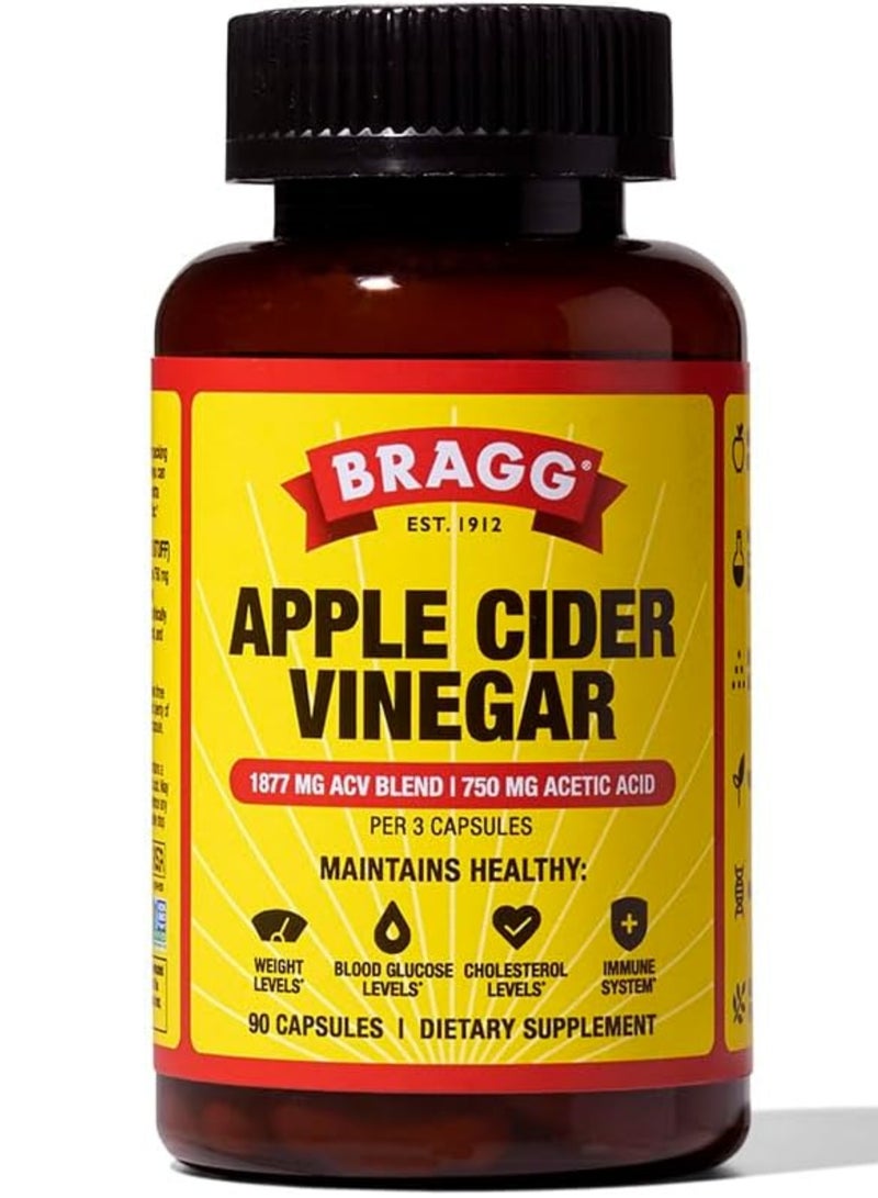 Bragg, Apple Cider Vinegar , 90 Capsules - Image 1