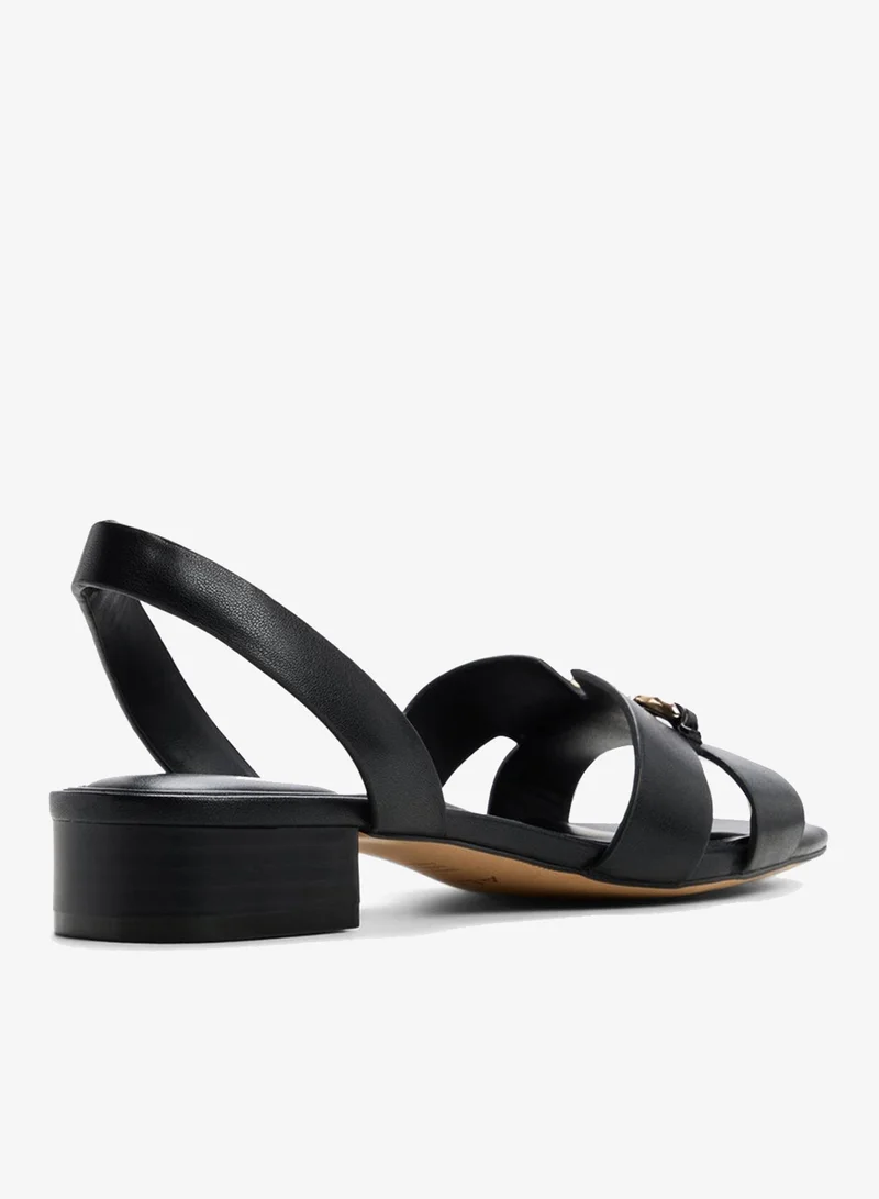الدو Alamaendar-In Women's Black Block Heel Sandals