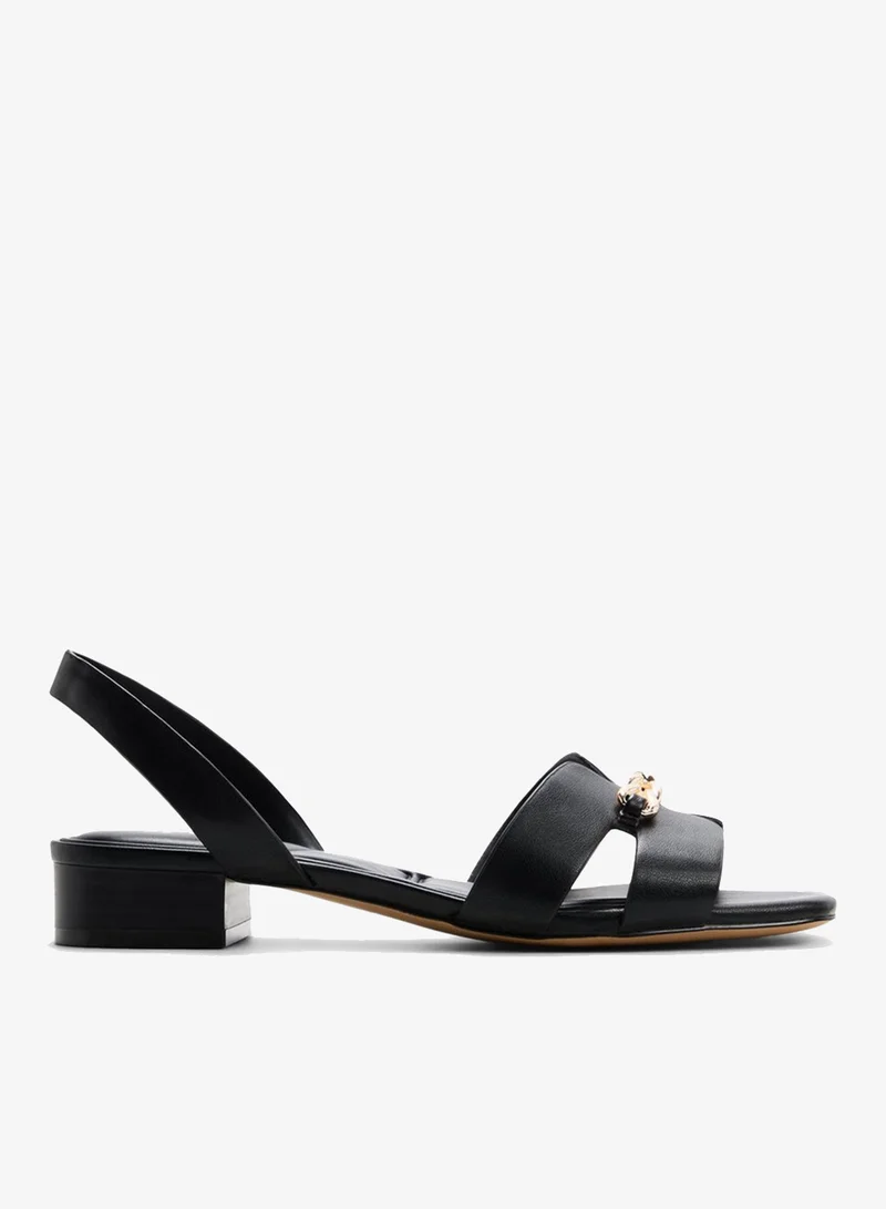 الدو Alamaendar-In Women's Black Block Heel Sandals