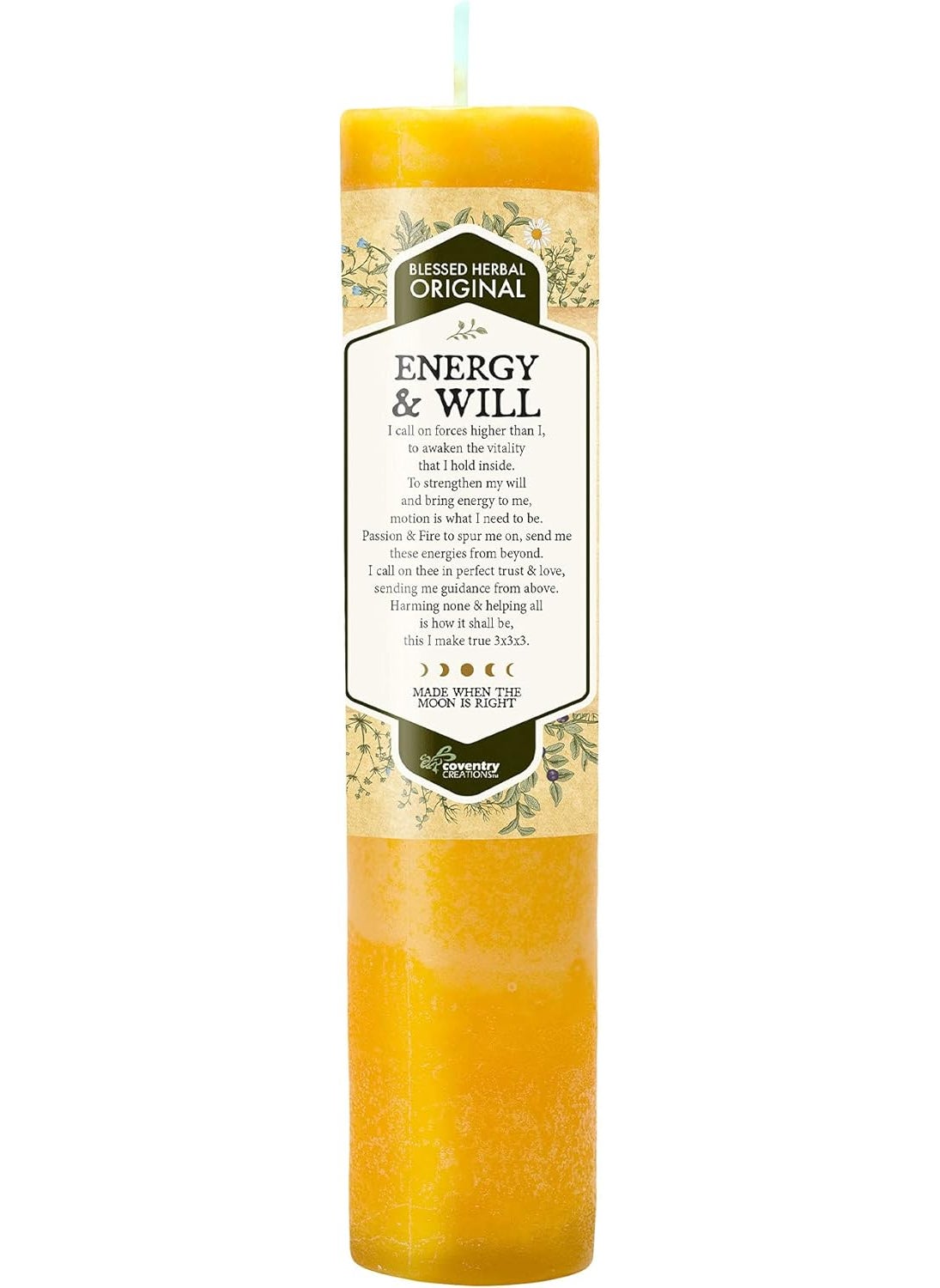 Coventry Creations Blessed Herbal Candle Energy and Will 