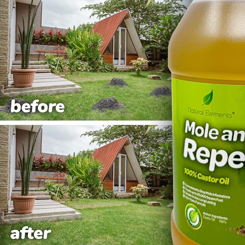 Natural Elements Mole and Vole Repellent | 100% Castor Oil | Pet Safe and Non Toxic | Food Grade | 128 oz (1 Gallon) - Image 4