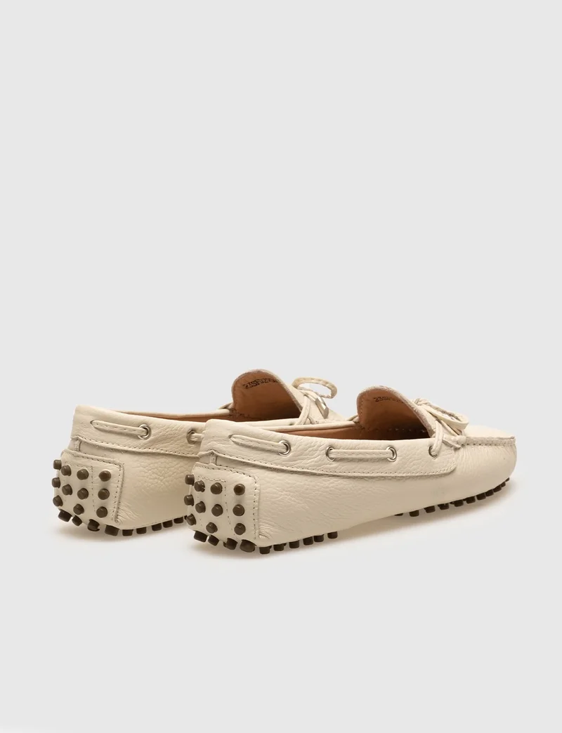 كاباني Women's Bow Detailed Loafer (Drive-Moccasin) Shoes 6026 Beige
