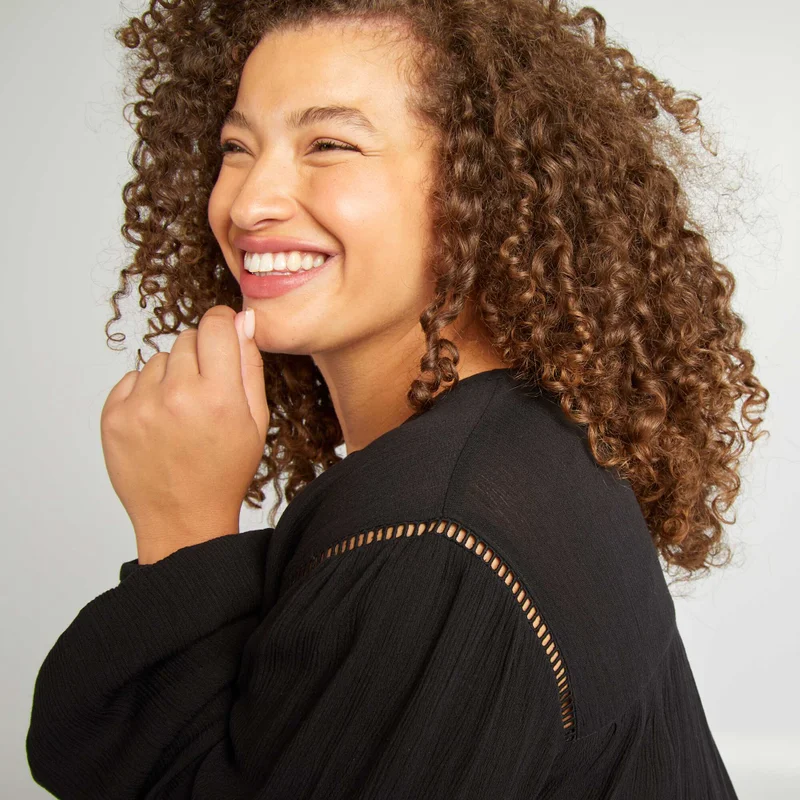 Kiabi  Plain Blouse Black for Women | Best Price UAE