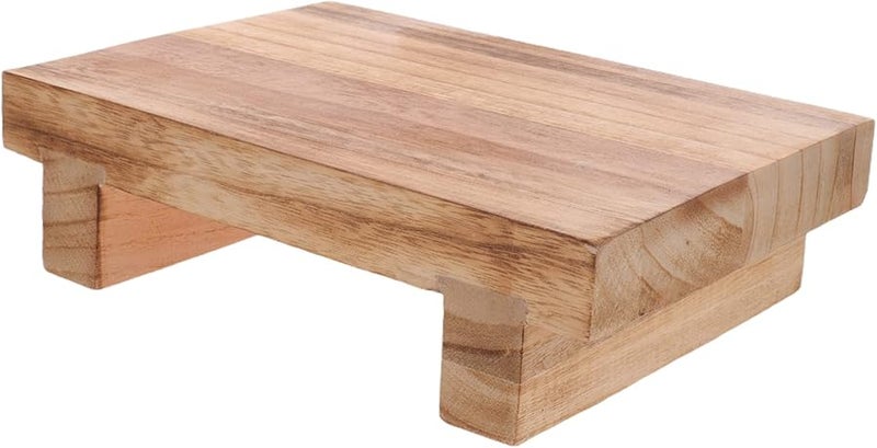 Lightweight Paulownia Wood Footrest Stool For Elderly Office Bathroom Posture Support - Image 1