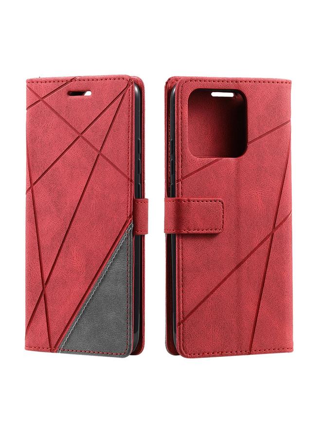 S-TOP Case For Redmi 12C Skin Feel Splicing Leather Phone Case - Image 2