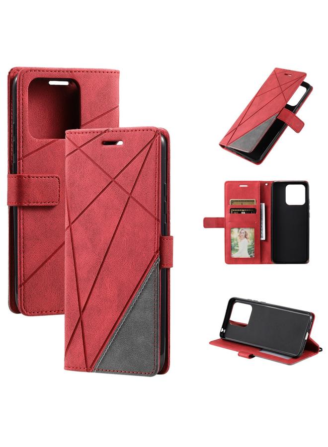 S-TOP Case For Redmi 12C Skin Feel Splicing Leather Phone Case - Image 1