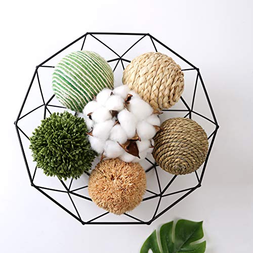 CIR OASES 6pcs 3.5inch Woven Wicker Rattan Balls Decorative Ball Twig Orbs Green Orbs Vase Bowl Filler for Tabletop Decor - Image 5