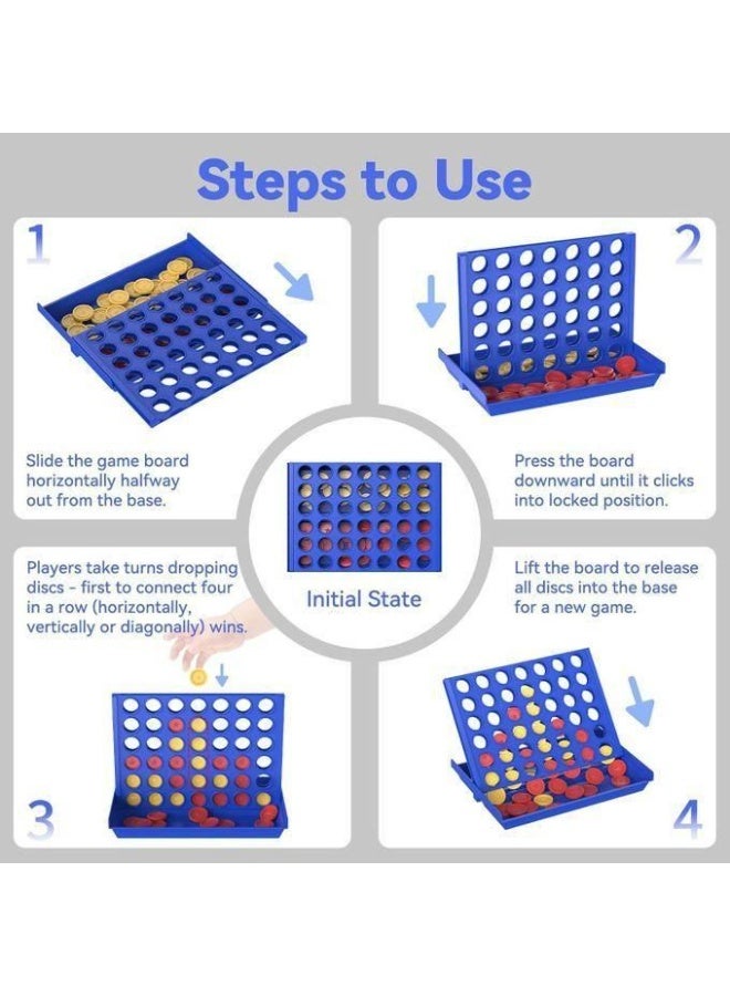 Connect 4 Kids Foldable Strategy Board Game - Develops Logical Thinking, Ages 3+ - Image 2