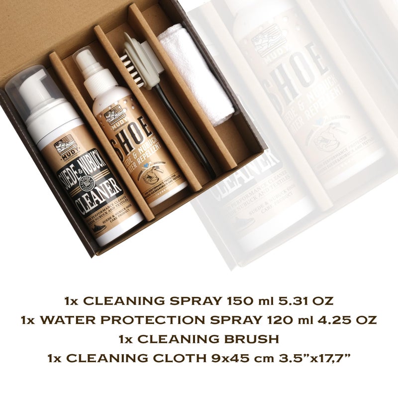 MUDY Suede Shoe Cleaner Nubuck Shoe Cleaner and Water Repellent with 4-Side Suede Brush, Microfiber Cloth - Image 2