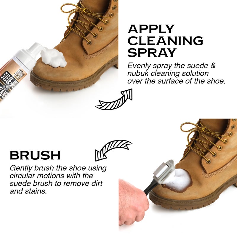 MUDY Suede Shoe Cleaner Nubuck Shoe Cleaner and Water Repellent with 4-Side Suede Brush, Microfiber Cloth - Image 4