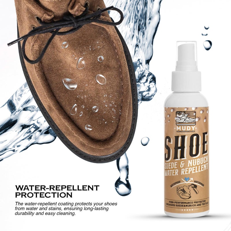 MUDY Suede Shoe Cleaner Nubuck Shoe Cleaner and Water Repellent with 4-Side Suede Brush, Microfiber Cloth - Image 5