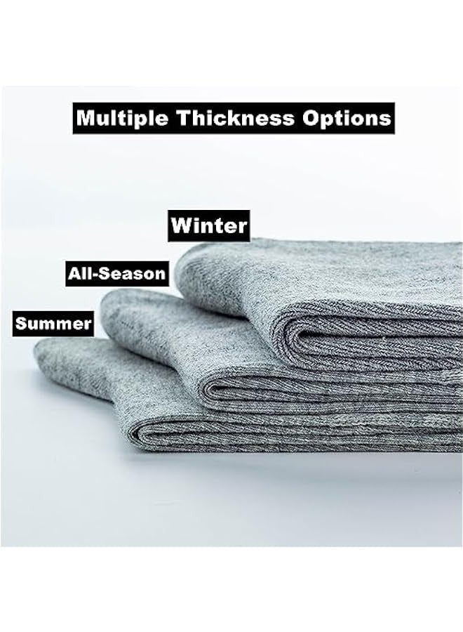 4 Pack Diabetic Crew Socks Extra Wide Super Soft Non-Binding Top Edema Socks for Swollen Feet Uni - Image 3