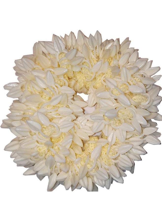 JAGMOOLYA PRODUCTS Artificial Off White Jasmine Flower Garland/Gajra Hair Bun Accessories for Women and Girls (Pack of 5) - Image 2
