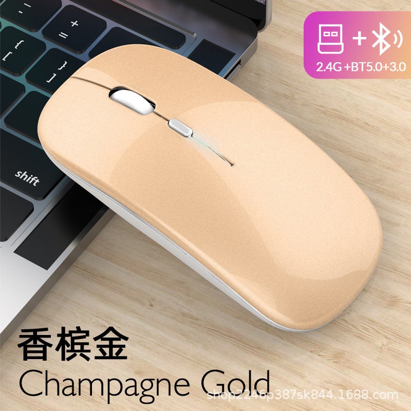 Silent Wireless Office Bluetooth 2.4G Dual-Mode Rechargeable Mouse with Light - Factory Direct Hot-Selling Laptop Accessory - Image 3