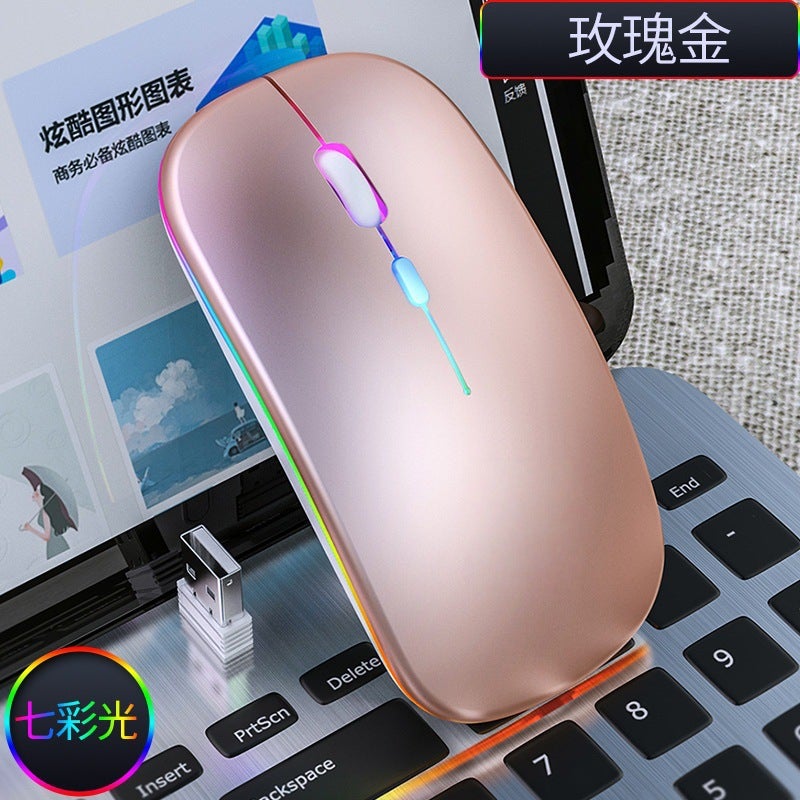 Silent Wireless Office Bluetooth 2.4G Dual-Mode Rechargeable Mouse with Light - Factory Direct Hot-Selling Laptop Accessory - Image 5
