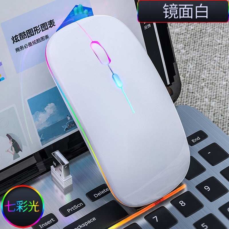 Silent Wireless Office Bluetooth 2.4G Dual-Mode Rechargeable Mouse with Light - Factory Direct Hot-Selling Laptop Accessory - Image 4
