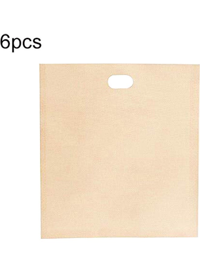 NIBEMINENT 6-piece Reusable Toast Bags Brown - Image 1