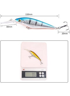 Arabest 10Pcs Fishing Lures - Crank Bait Set, Deep Diving Wobblers Artificial Baits with 3D Eyes, Bass Lures for Freshwater and Saltwater Fishing  - Image 5