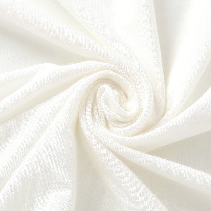 iEvolve Cotton Knitted Baby Swaddle Blanket with Hat Headband Set Newborn Swaddle Wrap Receiving Blankets for Baby Girl Boy 45" x 45"(White) - Image 2