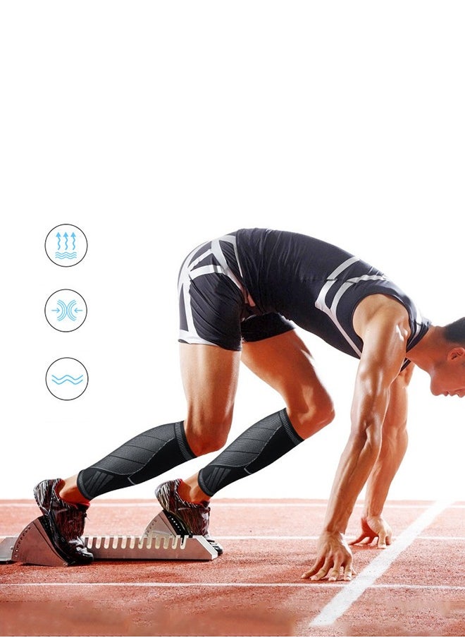 GROIC Leg Guards Wraps, Leg Compression Sleeves Knee Braces for Working Out and Injury Prevention, Protection Shin Guards for Basketball Football Running Trainning  - Image 5