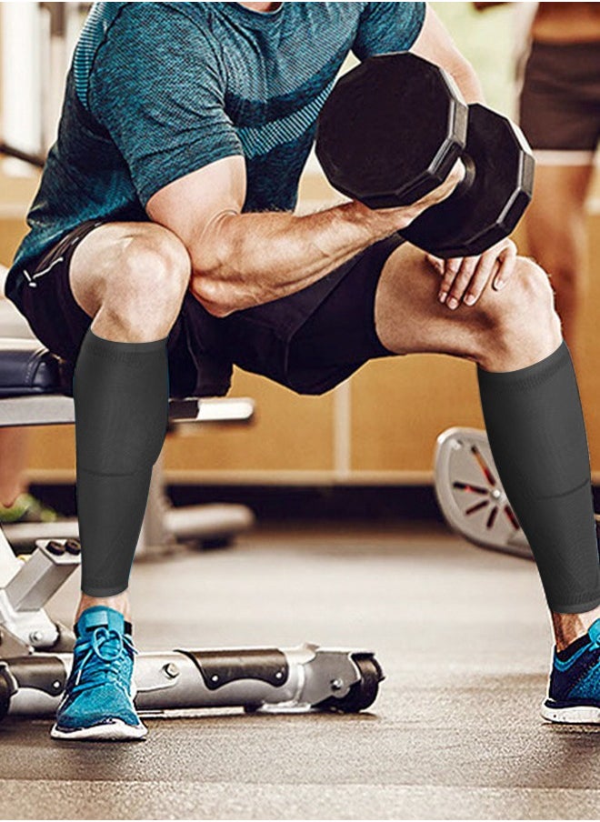 GROIC - Leg Guards Wraps, Leg Compression Sleeves Knee Braces for Working Out and Injury Prevention, Protection Shin Guards for Basketball Football Running Trainning - Image 1