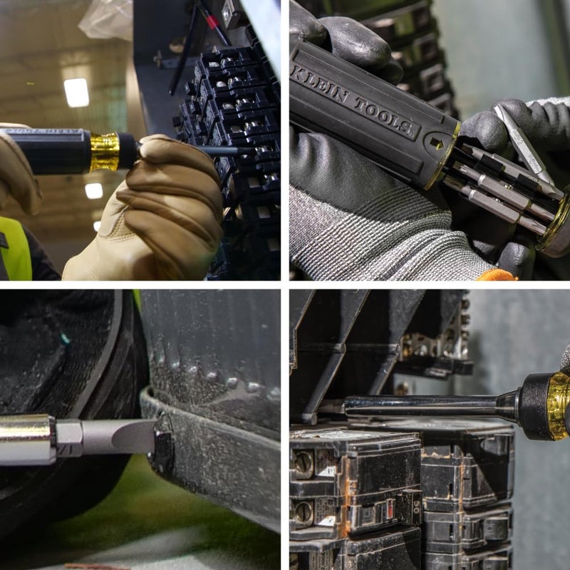 Klein Tools 32305 مفك براغي متعدد الرؤوس، أداة 15 في 1 مع رؤوس فيليبس، مسطحة، مربعة، توركس ومجموعة، ومفك صامولة 1/4 إنش - Image 4