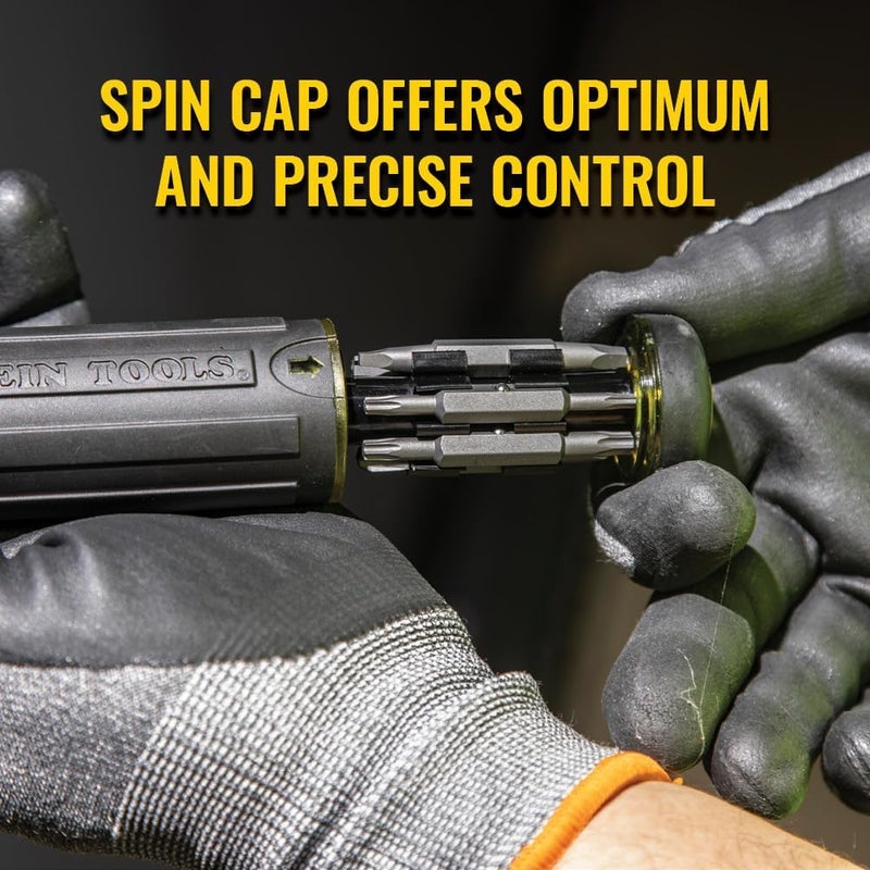 Klein Tools 32305 مفك براغي متعدد الرؤوس، أداة 15 في 1 مع رؤوس فيليبس، مسطحة، مربعة، توركس ومجموعة، ومفك صامولة 1/4 إنش - Image 5