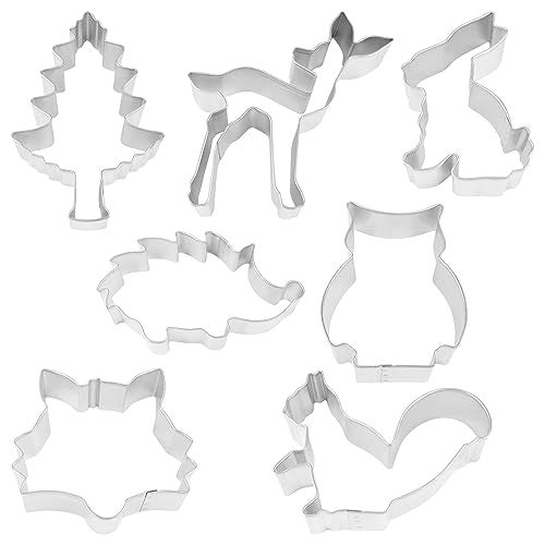 Anniversary House R&M International Woodland Animal Cookie Cutter Set, Silver - Image 2