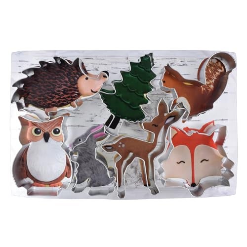 Anniversary House R&M International Woodland Animal Cookie Cutter Set, Silver - Image 4