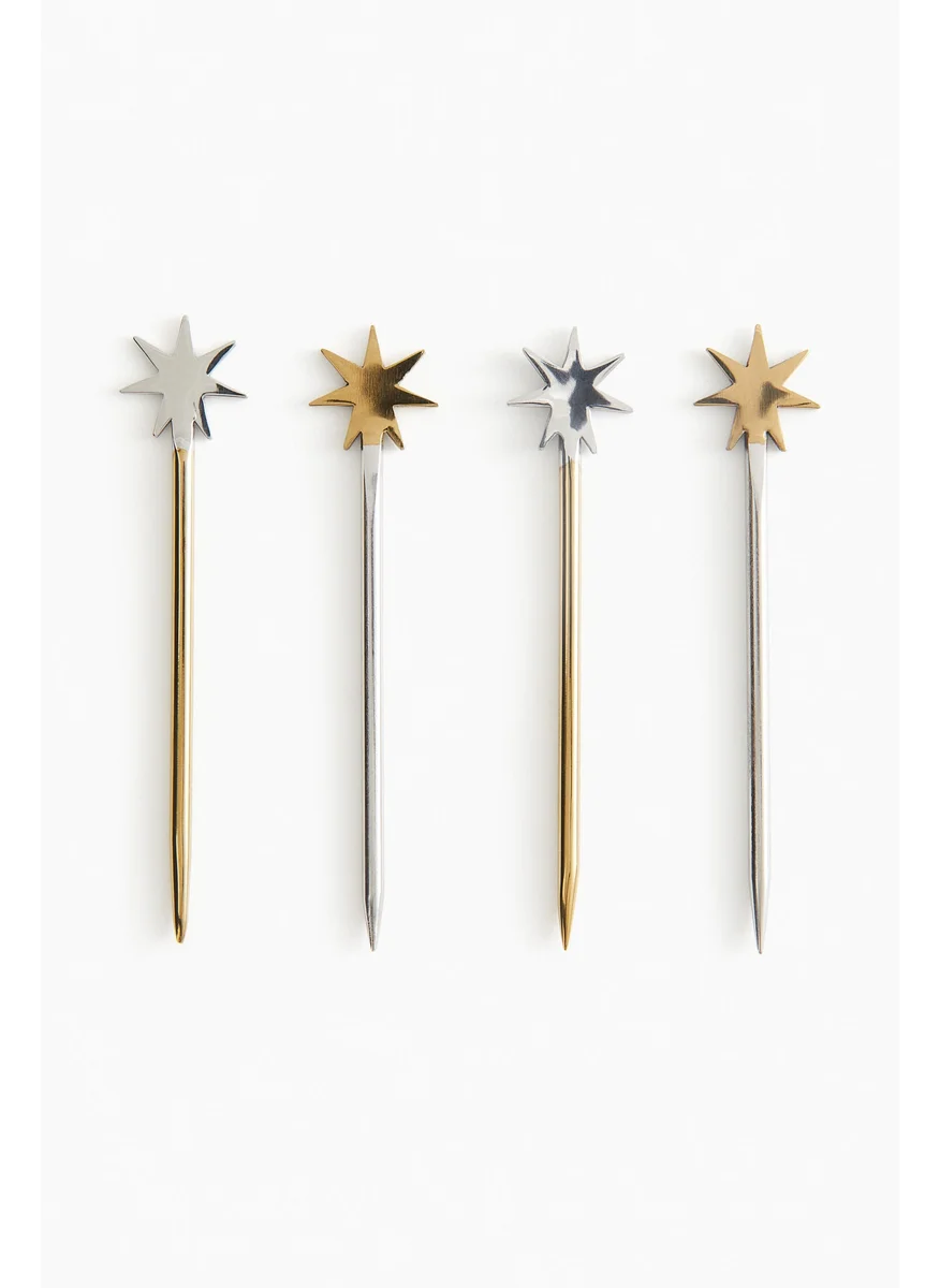 H&M 4-Pack Metal Food Sticks