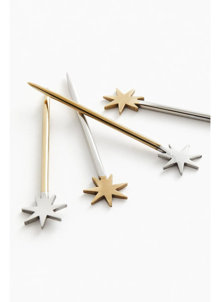 H&M 4-Pack Metal Food Sticks