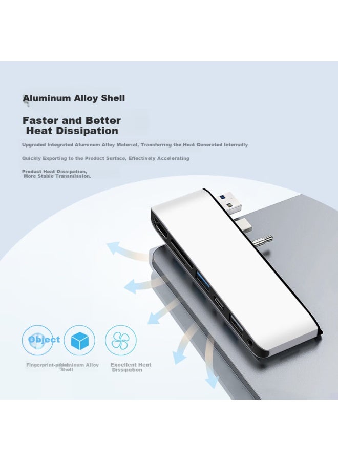 Isky Microsoft Laptop 1/2 Expansion Dock To Hdmi 4k Hd Connector Usb 3.0 High Speed Adapter Microsoft Surface Laptop 1/2 Special Expansion Dock Seven-in-one - Image 2