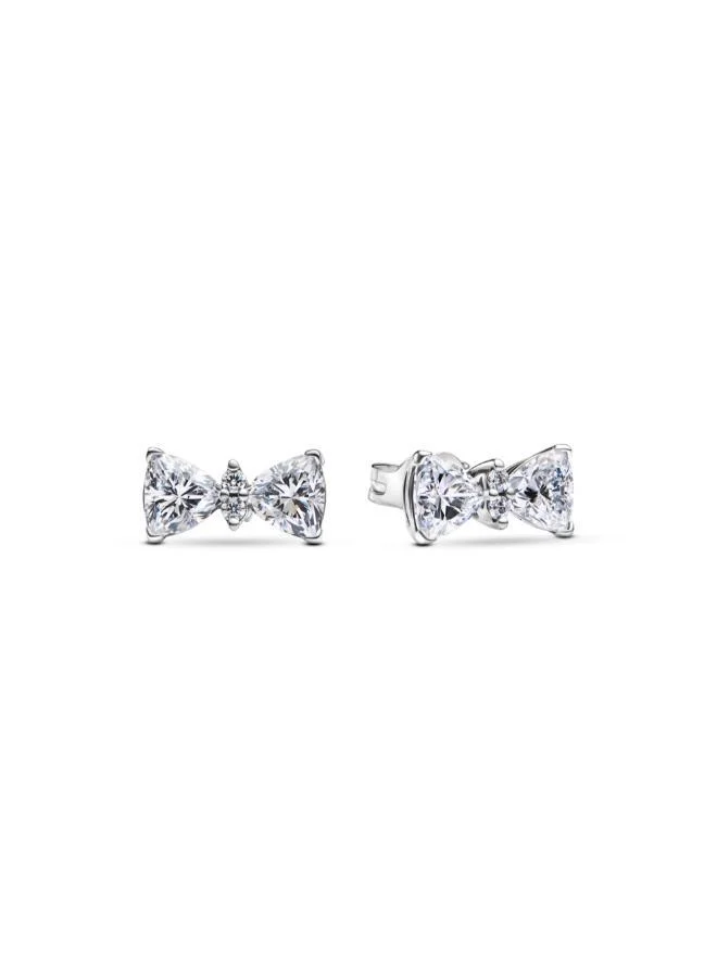 PANDORA Sparkling Bow Stud Earrings