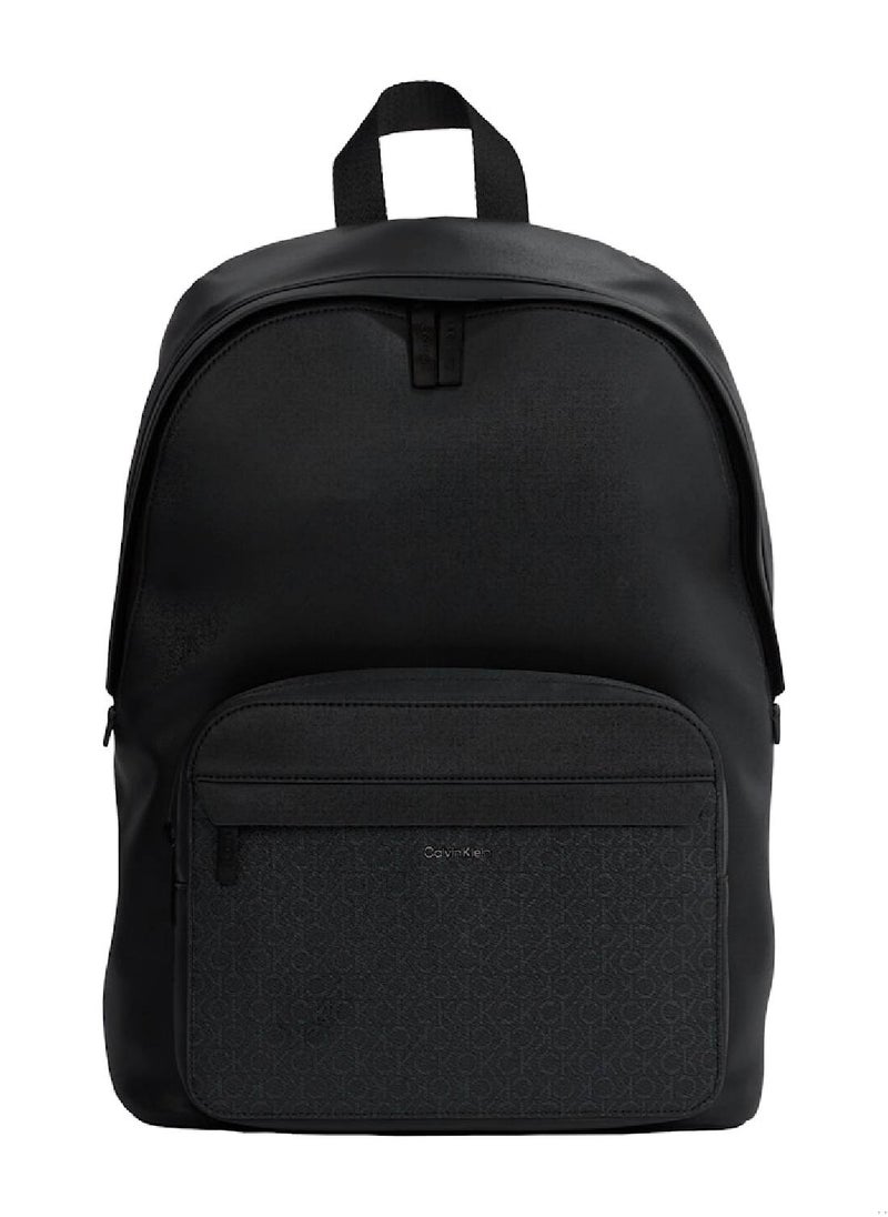 CALVIN KLEIN - Men's Round Backpack - Polyester Blend, Black - Image 1