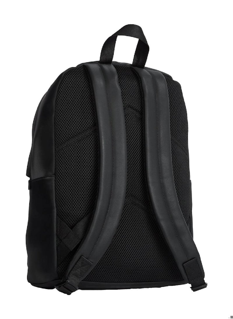 CALVIN KLEIN - Men's Round Backpack - Polyester Blend, Black - Image 1