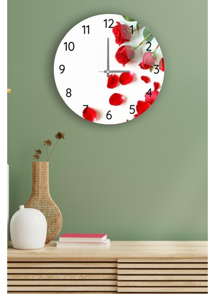 Wall Clock - Glass - Flows Quietly - Red Roses Diameter 27 - pzsku/Z27240FE6154FF3B52D6BZ/45/_/1727881766/a9c9f797-8e0a-48bd-88f2-c828049646e9