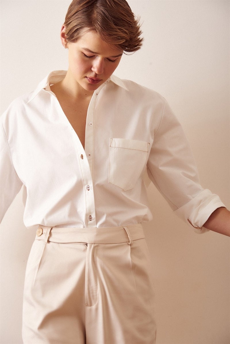 Never More Classic Cotton Shirt - Image 3